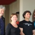Selbstnutzerprojekt im Leipziger Westen: Im Brunnenviertel sprudelte das erste Nass | Kaffee Schwarz: Martin zur Nedden, Suzanne Wittig, Raymond Romanos, Konrad Scheibe (Foto G. Borriss)