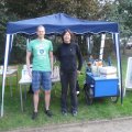 15. Leutzscher Stadtteilfest am 08.09.2012 - Der Bericht | Enrico und Daniela Nu� am Stand des Magistralenmanagements / Foto: Chr. R�diger