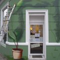 Es gr&uuml;nt so gr&uuml;n in der Georg-Schwarz-Stra&szlig;e | Farbgew�chse umranken den Laden brinotex / Foto: Enrico Engelhardt