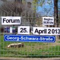  Altlindenau: Forum ber&auml;t zur Georg-Schwarz-Stra&szlig;e  | Hinweis auf das Forum Georg-Schwarz-Stra�e /  Foto: Enrico Engelhardt