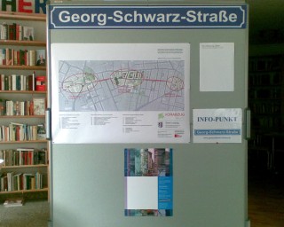 Vorabzug des "Städtebaulichen Entwicklungskonzepts zur Georg-Schwarz-Straße" im Stadtteilladen  | 