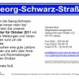 newsletter Georg-Schwarz-Straße für November  2011 erschienen! | 
