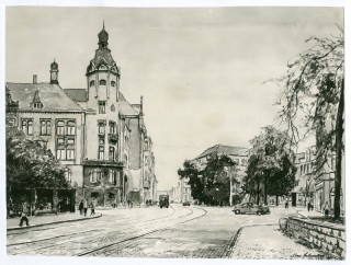 Leutzsch – vom Dorf zum Stadtteil mit Villenviertel - Stadtteilführung am 03.11.2012 | Leutzscher Rathaus / Bild von Max Schnabel