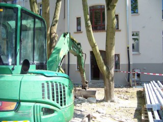Brunnenviertel in BILD-Zeitung | Die Sanierungsarbeiten im Brunnenviertel schreiten voran / Foto: Enrico Engelhardt