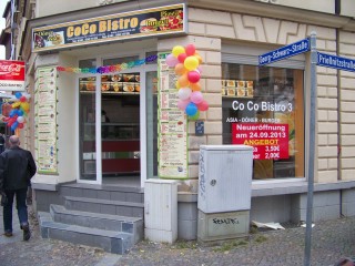 Neues Bistro in Georg-Schwarz-Straße 57 eröffnet | Coco-Bistro 3 nun in der Georg-Schwarz-Straße 57 / Foto: Enrico Engelhardt