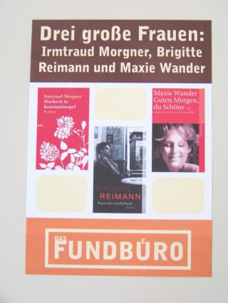 Drei große Frauen im Fundbuero - Oktoberveranstaltung zu DDR-Schriftstellerinnen | Flyer zur Veranstaltung sind auch im Stadtteilladen Leutzsch erhältlich / Foto: Enrico Engelhardt