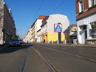 Gleisbauarbeiten an Magistrale führen zu Verkehrseinschränkungen vom 06. 03. - 08. 03. 2014 | Hier im Leutzscher Teil der GSS finden die Bauarbeiten statt / Foto: Enrico Engelhardt