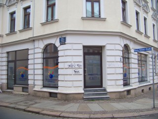 Große Eröffnungsfeier: Die Erfinderkinder kommen nach Lindenau | Die Erfinderkinder in der Spittastraße 16 / Ecke Georg-Schwarz-Straße / Foto: Enrico Engelhardt