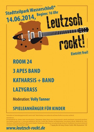 Fünftes "Leutzsch rockt!"-Musikfestival steigt am 14. Juni 2014 | Ankündigungsplakat für 