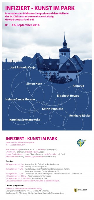 Bildhauer-Symposium im Park des Diakonissenkrankenhauses | Plakat zu INFIZIERT - Kunst im Park / Plakat: Diakonissenkrankenhaus