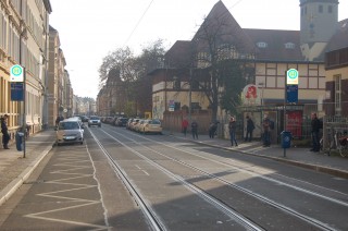 Haltestelle Diakonissenhaus wird umgebaut: Vorhaben wird anteilig privat finanziert   | Die Haltestelle Diakonissenhaus wird 2015 behindertengerecht umgebaut / Foto: Enrico Engelhardt