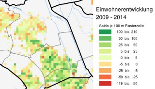 Entwicklung der Einwohner_innenzahlen an der GSS von 2009 bis 2014 | Bildrechte:  Stadt Leipzig, statistik.leipzig.de/