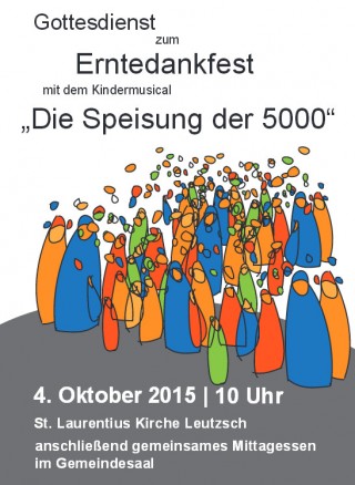 Bildinhalt: Erntedankfest und Kindermusical "Die Speisung der 5000" am 4.10.   | Bildrechte: Kirchgemeinde Leutzsch