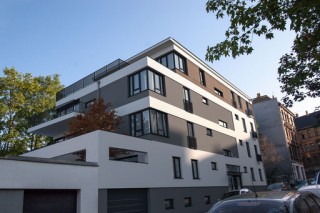 Zwei neue Mehrfamilienhäuser in der Nachbarschaft der Magistrale | Bild: Ecobau GmbH