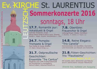 Leutzscher Sommerfest ab 17.07.2016 in St. Laurentius | 