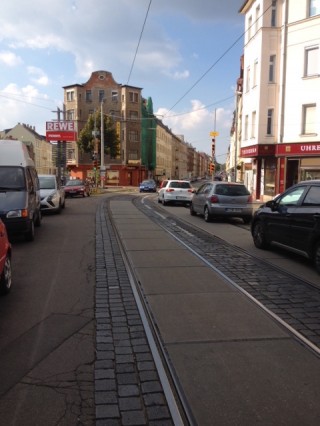 Baustelle Georg-Schwarz-Straße 2017 in Leutzsch | Georg-Schwarz-Straße Höhe Leutzsch-Arkaden/ Foto: S.Ruccius