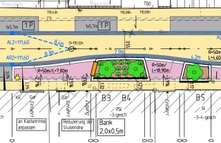 Sanierung der Holteistraße | Baumbrosche aus Entwurf Holteistraße, Stadt Leipzig